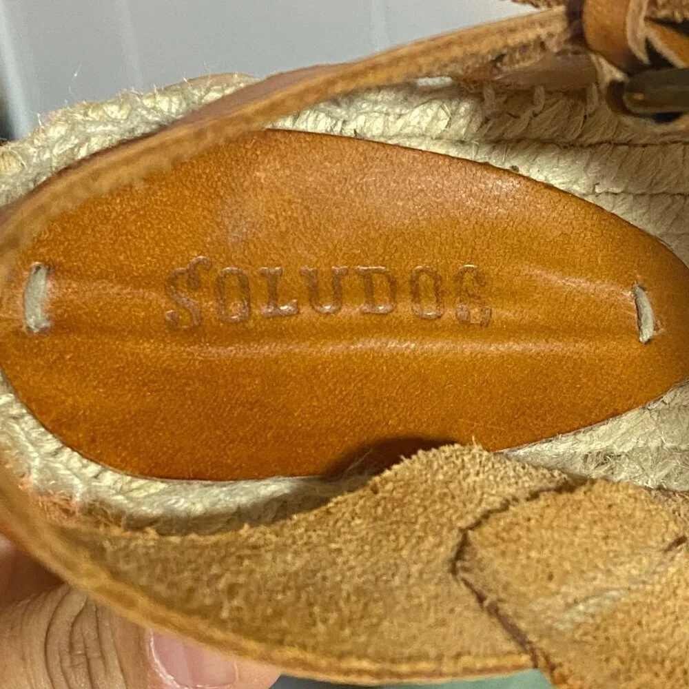 Soludos Minorca High Platform Wedge in Nude Size 6
